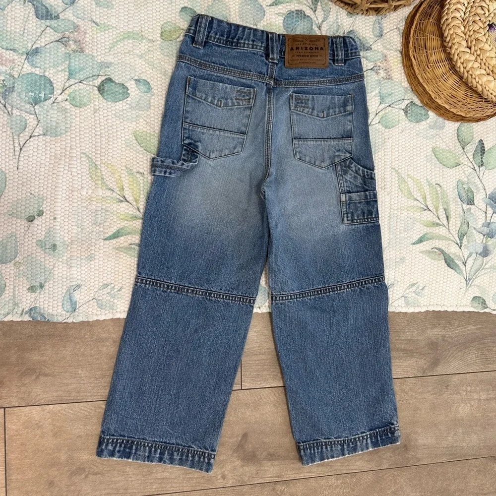 Vintage 90s Boys Carpenter Blue Jeans Arizona Jean Company Size 7